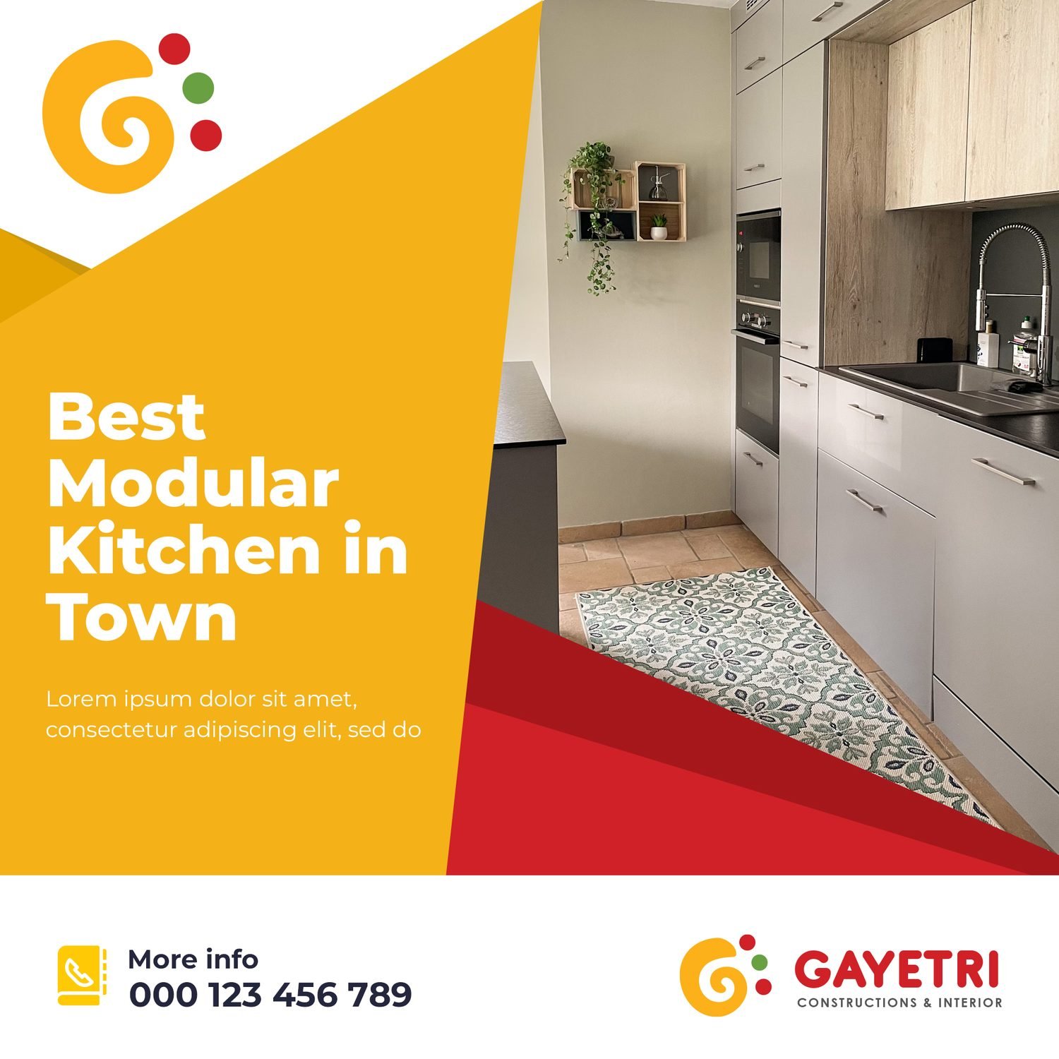 Gayetri modular kitchen social media creative