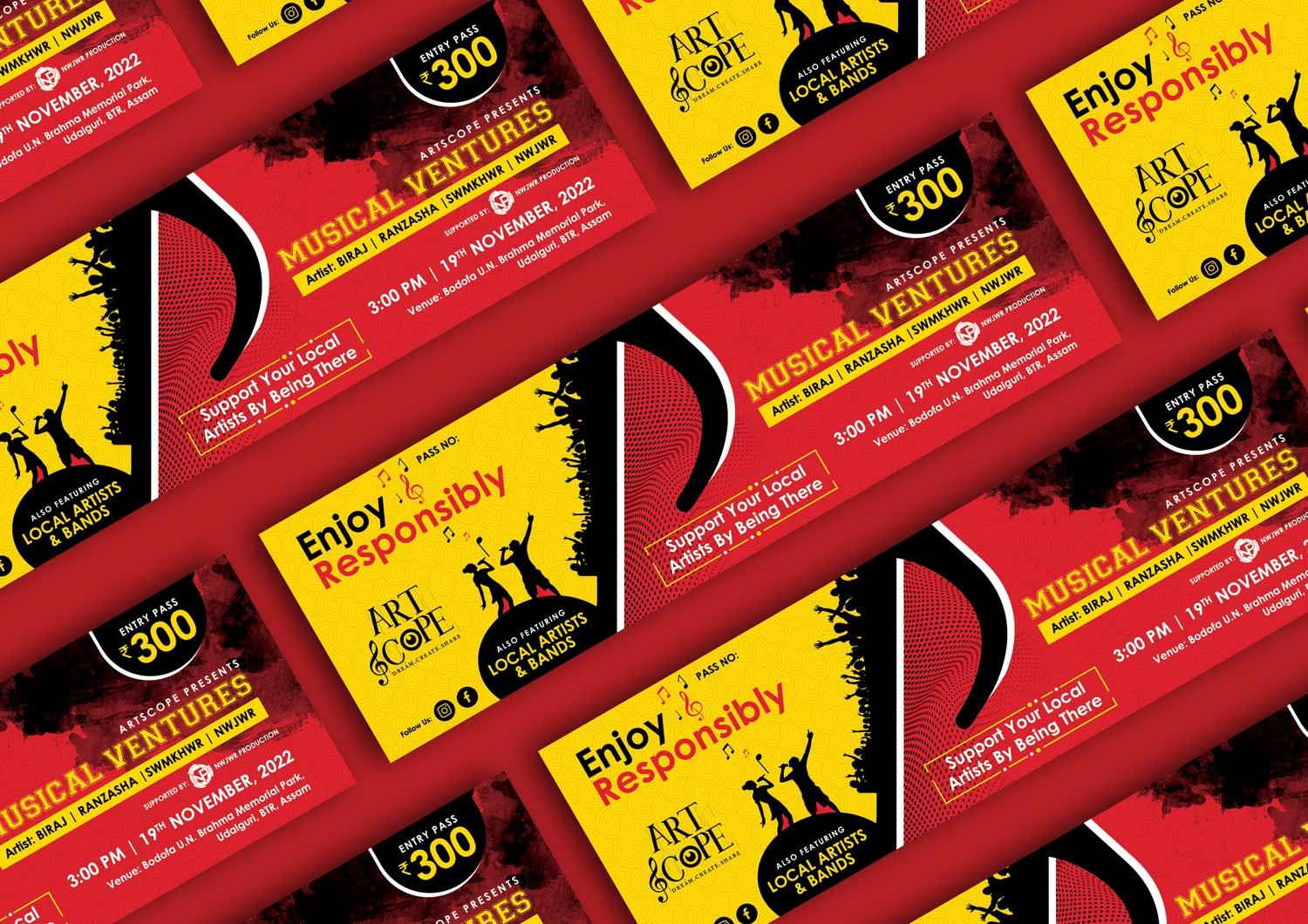 Ticket mockup design
